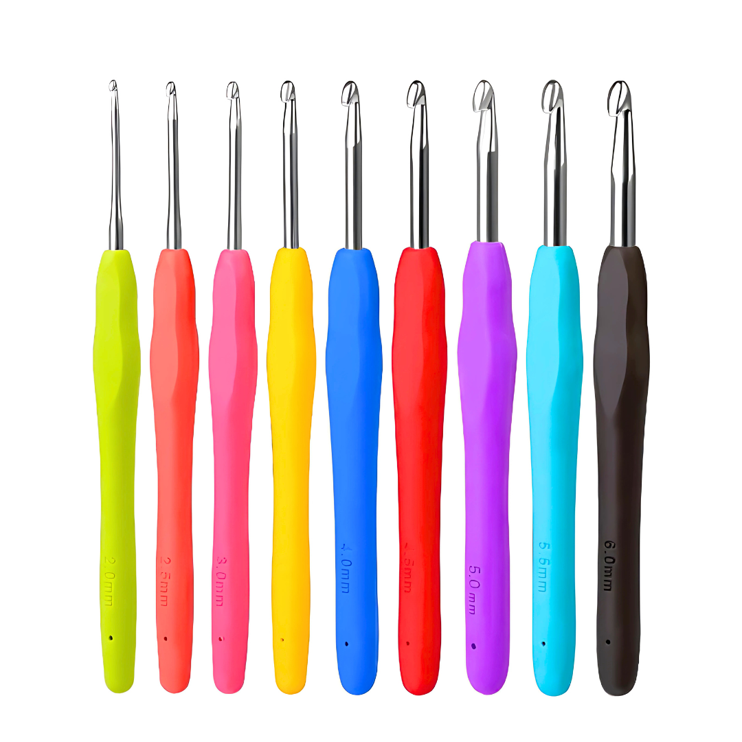 9pcs Soft Handle Knitting Tools Set