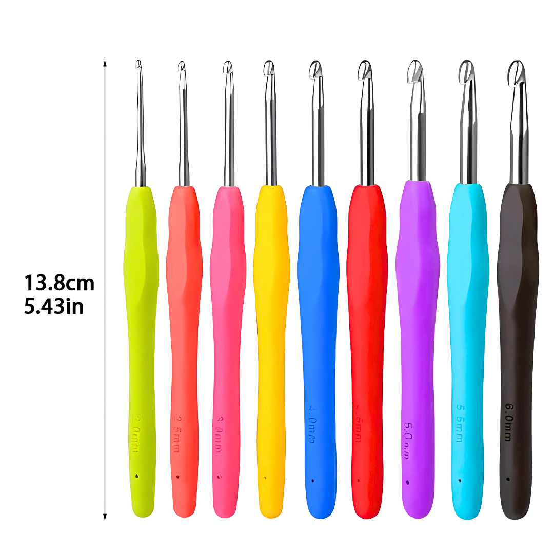 9pcs Soft Handle Knitting Tools Set